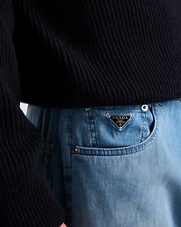 Light denim five-pocket jeans