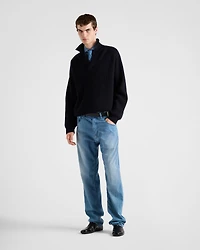 Light denim five-pocket jeans