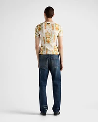 Regular washed denim jeans