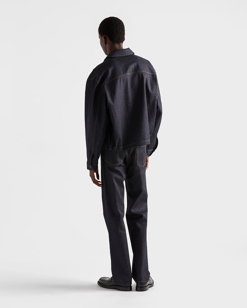Regular raw denim jeans