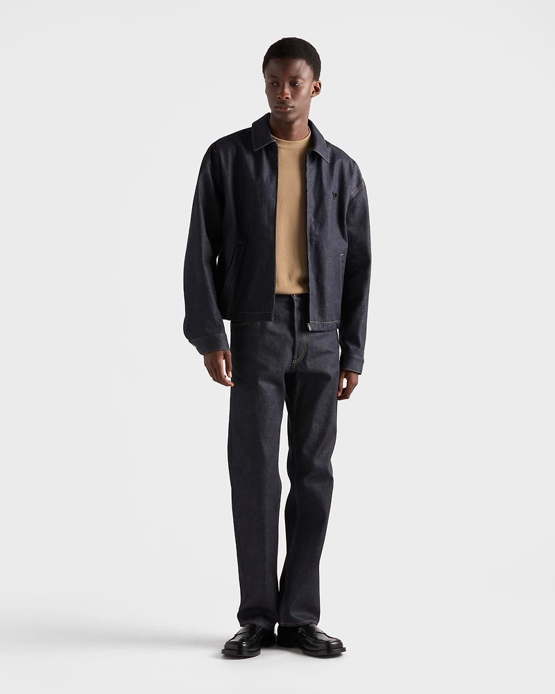 Regular raw denim jeans