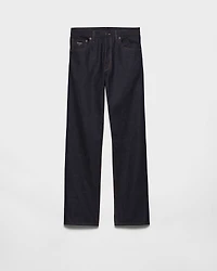Regular raw denim jeans