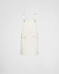 Denim overall mini-dress