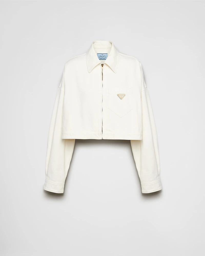 Denim blouson jacket