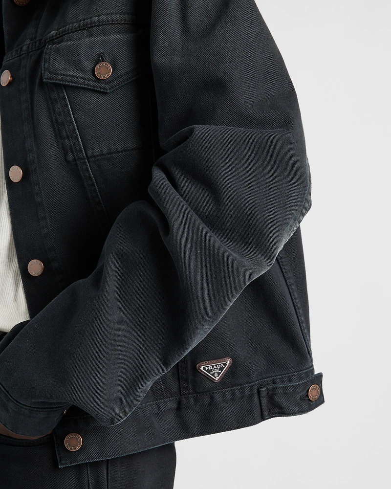 Denim blouson jacket