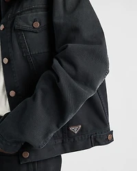 Denim blouson jacket