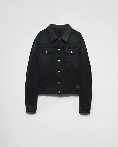 Denim blouson jacket