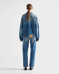 Denim blouson jacket
