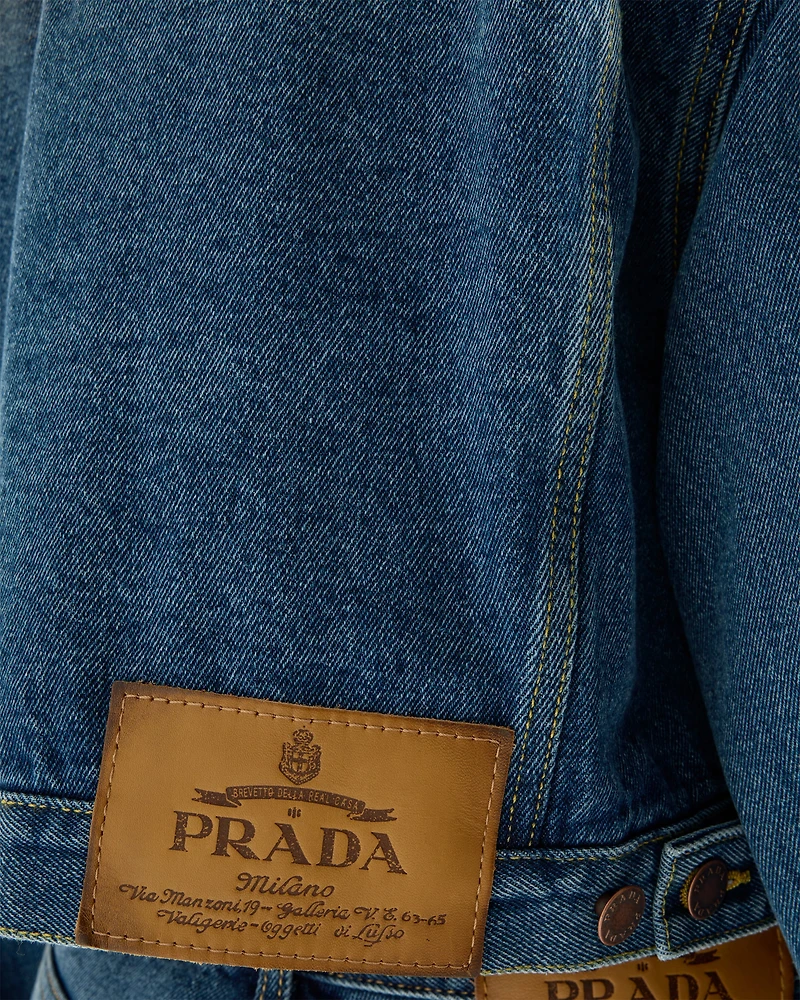 Denim blouson jacket