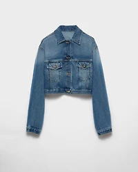 Denim blouson jacket