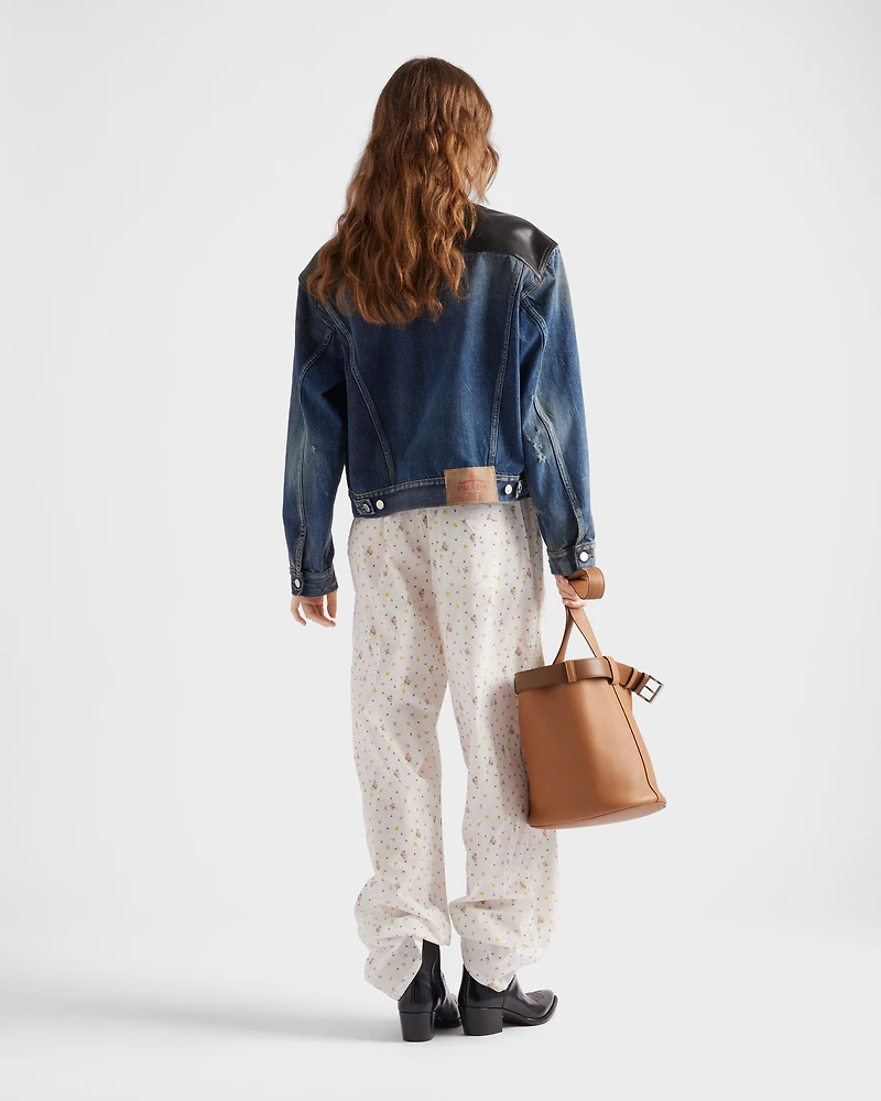 Denim and leather jacket