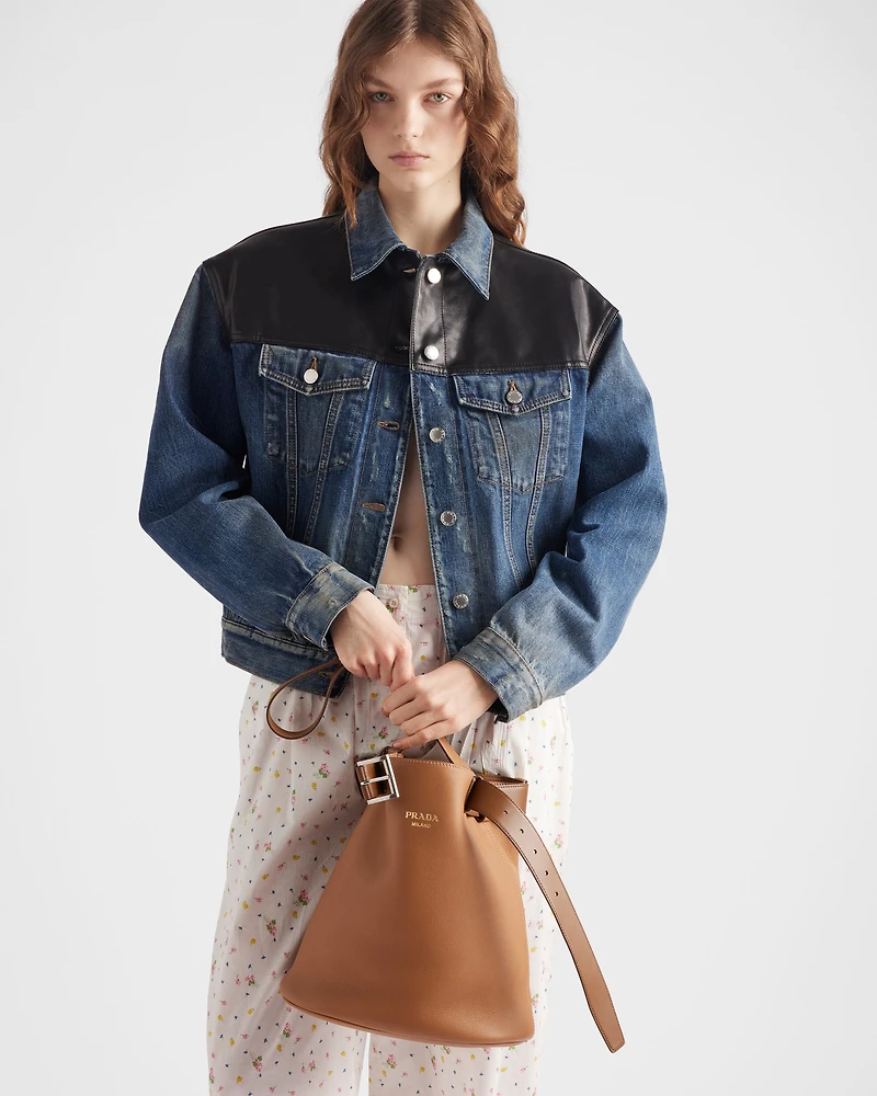 Denim and leather jacket