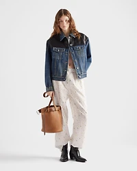 Denim and leather jacket