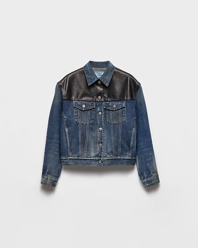 Denim and leather jacket