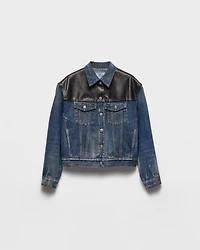 Denim and leather jacket