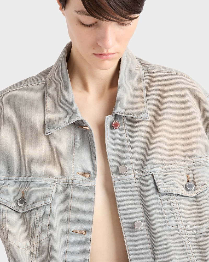 Corduroy blouson jacket