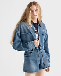 Cropped denim jacket