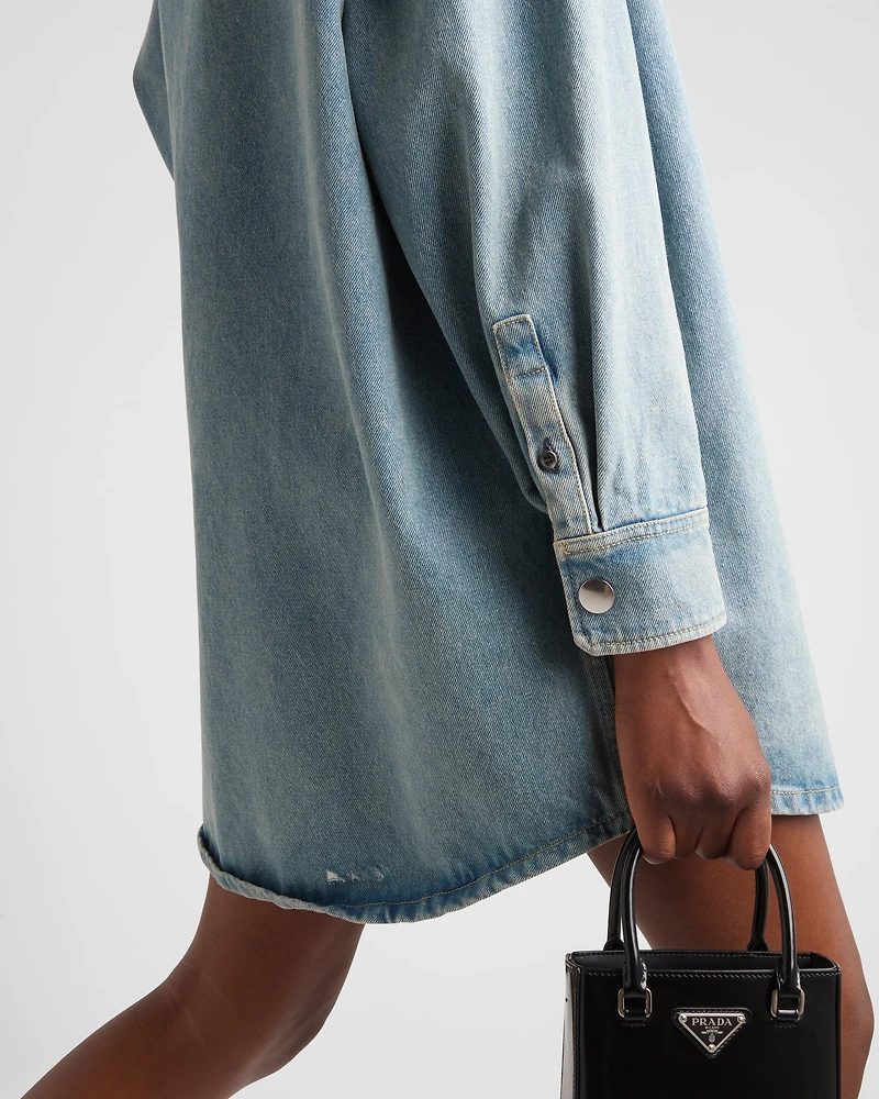 Oversized organic denim shirt