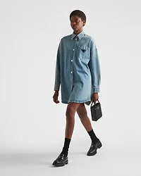 Oversized organic denim shirt
