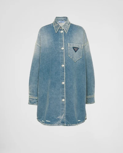 Oversized organic denim shirt