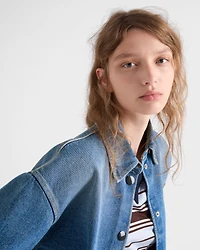 Cropped denim shirt