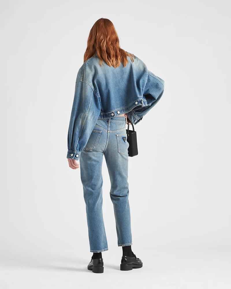 Organic denim five-pocket jeans