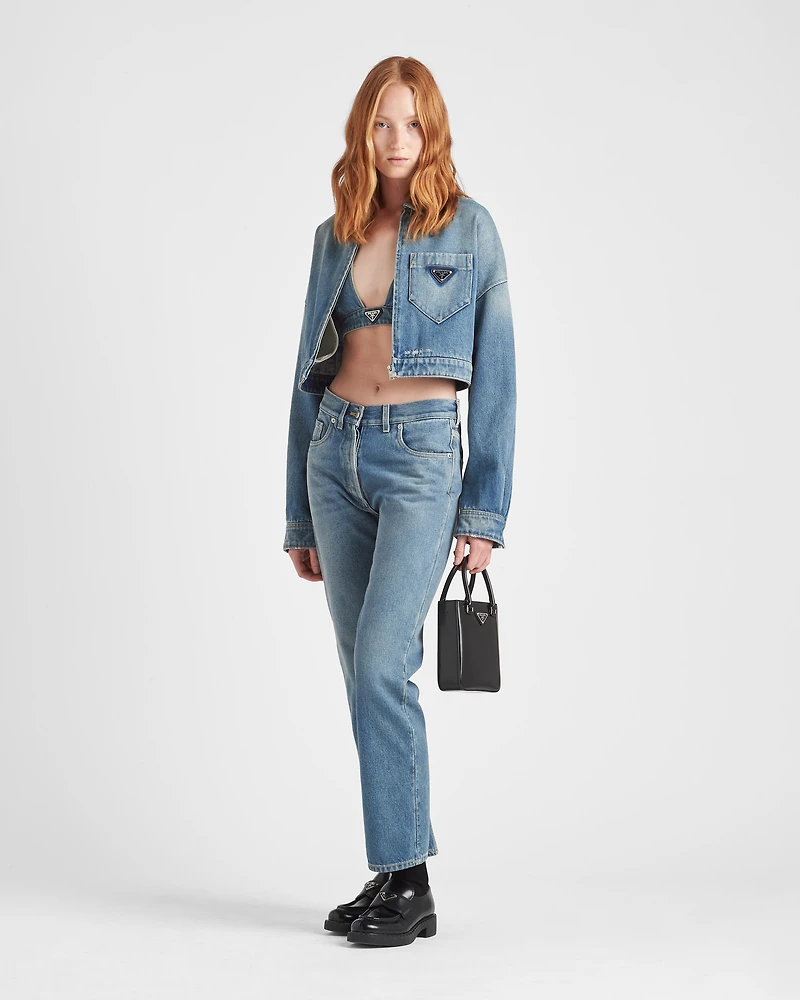 Organic denim five-pocket jeans
