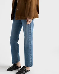 Straight-leg denim jeans