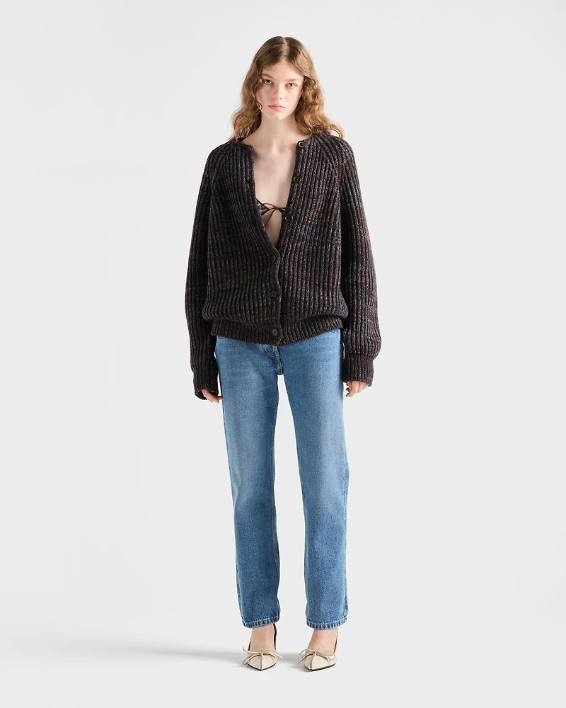 Straight-leg denim jeans