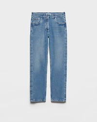 Straight-leg denim jeans