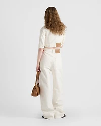 Wide-leg denim jeans