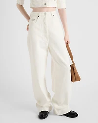 Wide-leg denim jeans
