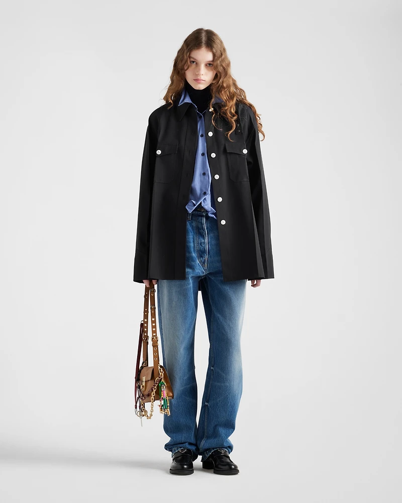 Wide-leg denim jeans