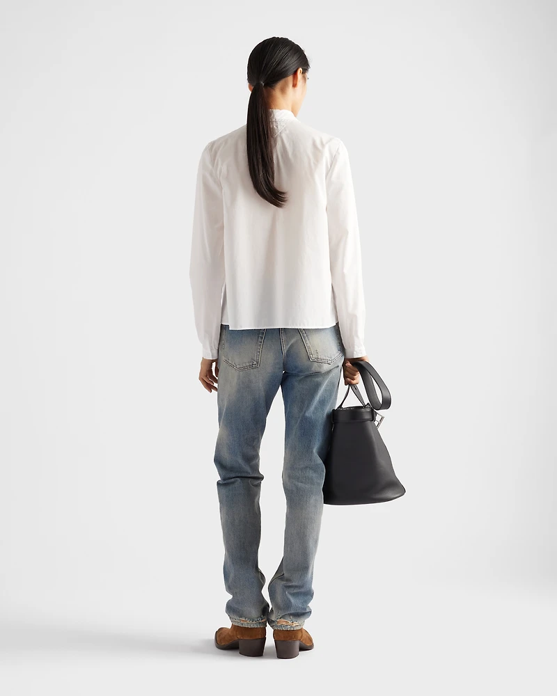 Tapered denim jeans