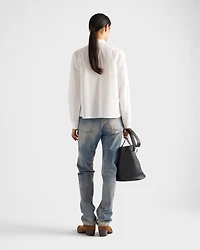 Tapered denim jeans