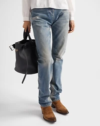 Tapered denim jeans