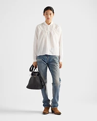 Tapered denim jeans
