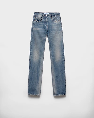 Tapered denim jeans