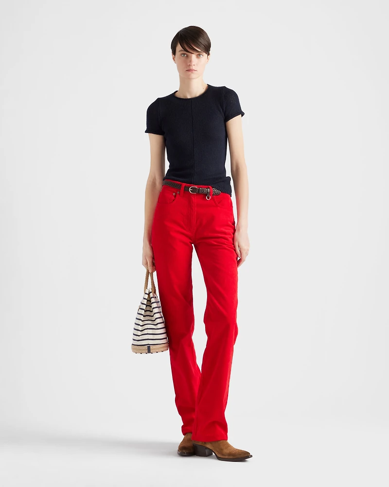 Five-pocket corduroy pants