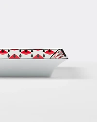 Large square porcelain catchall tray