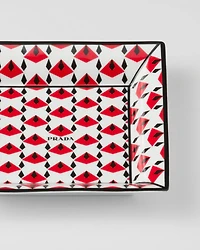 Large square porcelain catchall tray