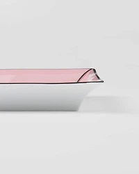 Large square porcelain catchall tray - Lipstick
