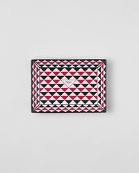 Large rectangular porcelain catchall tray - Triangles