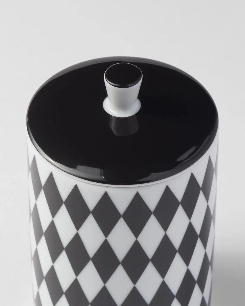 Porcelain scented candle - Checkerboard