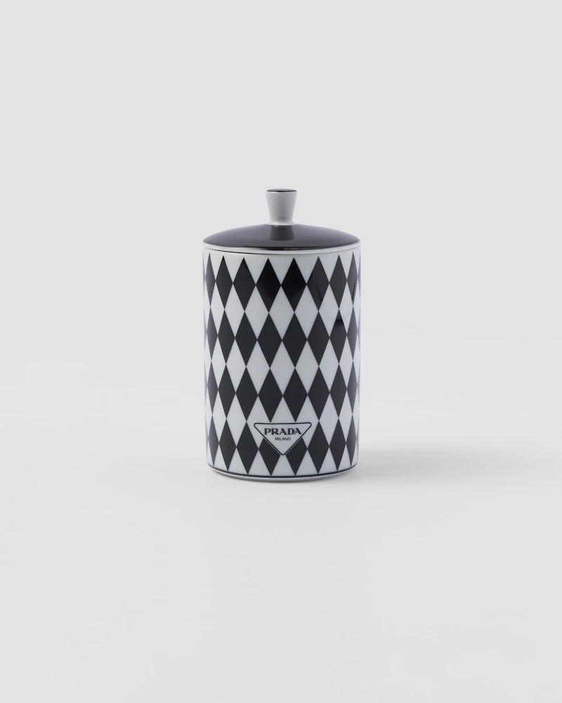 Porcelain scented candle - Checkerboard