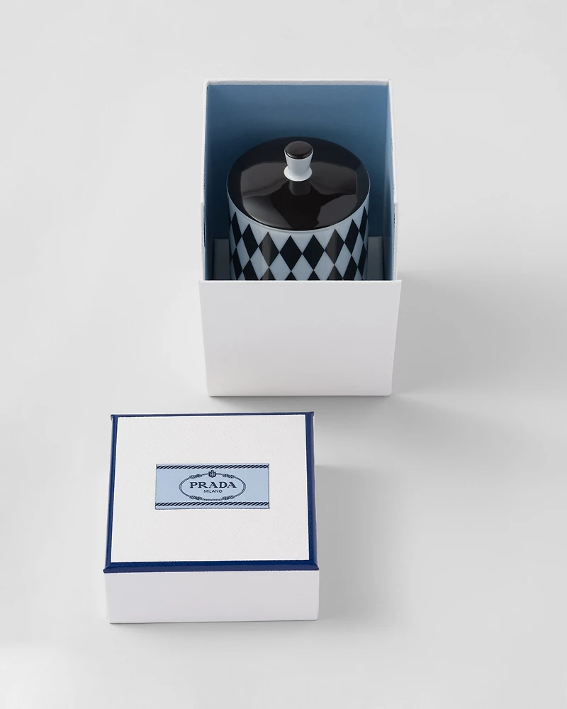 Porcelain scented candle - Checkerboard