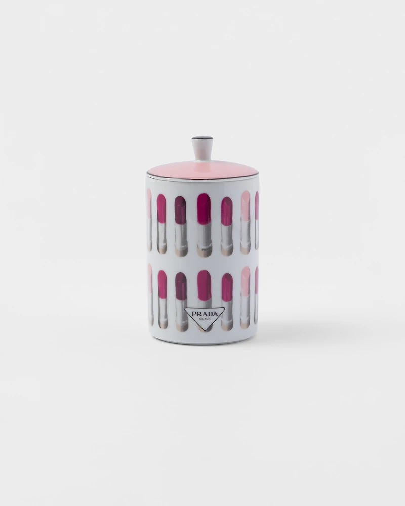 Porcelain scented candle - Lipstick Style