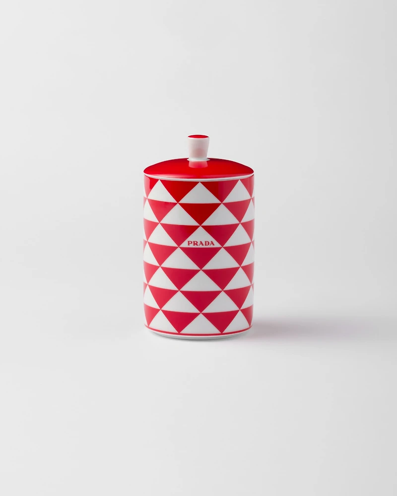 Porcelain scented candle - Checkerboard