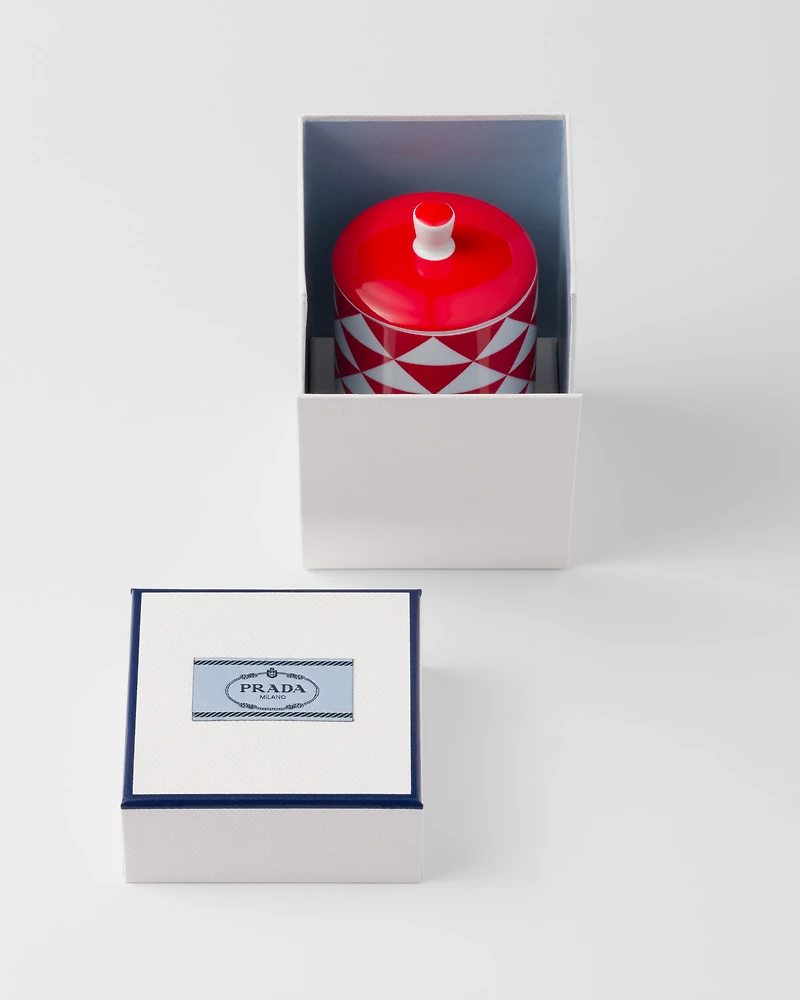 Porcelain scented candle - Checkerboard