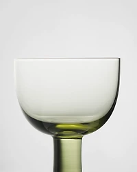 Set of two crystal water glasses